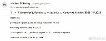Ostravsky Majáles -Vstupenky Klasické