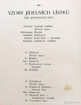 Kuchařská kniha z roku 1914, dobová vazba, zlacený popis
