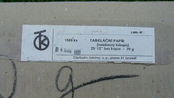 Tabelační papír - 1