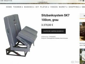 Sedačka do obytného vozu SK 7