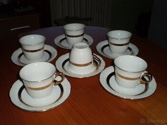 hrnečky s podšálky  ++neužívané - vitrina ++ THUN - 1970