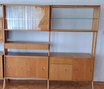 Obývací stěna světlé dřevo - retro masiv Jirák