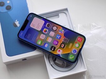 Apple iPhone 13 128GB Modrý - ZÁRUKA 12 MĚSÍCŮ - TOP STAV