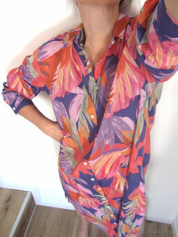 Tropické letní košilové šaty