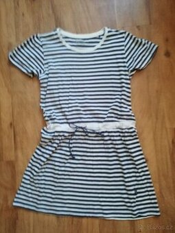 Modrobílé pruhované námořnické šatky pro dívku - zn. Sam 73