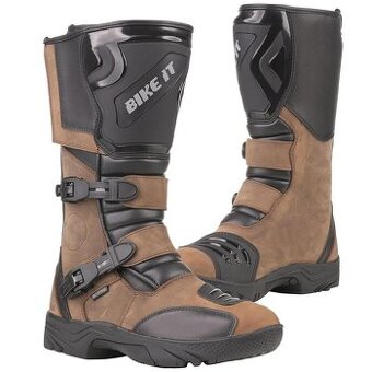 Moto Čižmy Brown-Black