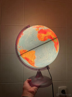 Globus - svítící, 25 cm