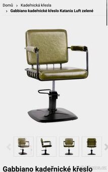 Kadeřnické křeslo Gabbiano Luft zelené