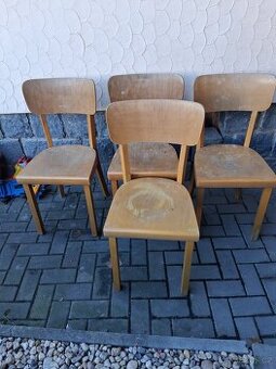 4ks retro jídelní židle