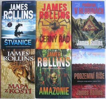 James Rollins - dobrodružné thrillery, super stav