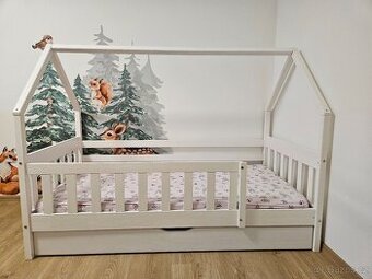 Domečková postel s úložným prostorem