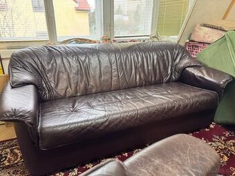 Kožená sedací souprava- Nabídněte Vaši cenu