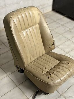 Sedačka řidiče béžová kůzě Jaguar XJ40
