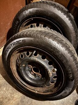 ocelové disky 114,3 s zimní 205/55/R16 vhodné na Toyota