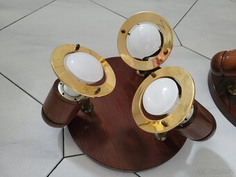 Stropní svítidlo Sohlesinger Sven S3 - dřevěné, 3 bodovky