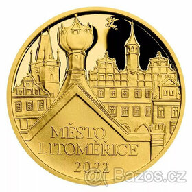 Pamětní zlatá mince ČNB 2022 Litoměřice PROOF - 1