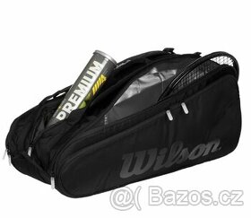 Wilson Tour Noir Na Raketu 12ks - černá tenis taška