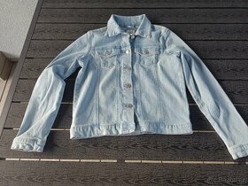 Dívčí riflová, džínová bunda vel. 158