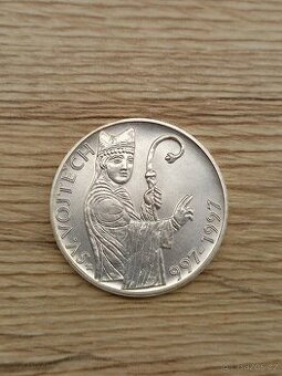 Stříbrná 200 Kč 1997 sv. Vojtěch