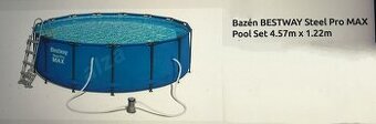 Bazén BESTWAY Steel Pro MAX Pool Set 4.57m x 1.22m
