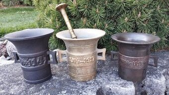 3ks staré válečné hmoždíře vše za 1575,- Zasílám ihned.