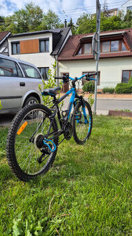 Dětské horské kolo Rockrider 500 – 24", černo-modré