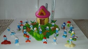 Šmoulové figurky s domečkem dle fotek - 1