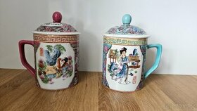 Hrnky asijské motivy 2 ks