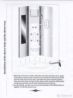 Sprchový masážní box 90x90