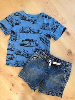 Set tričko H&M 110/116 a kraťasy 110 Little kids