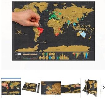 Stírací mapa světa Deluxe – nová