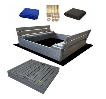 Dřevěné pískoviště se stříškou Elis Design - nerozbalené