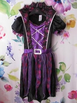 Karneval-krásné šaty pro Čarodějku, královnu Upírů vel.128