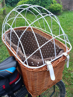 KOŠÍK na kolo pro pejska / kočičku do 15 kg (vč. mřížky)