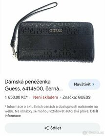 Černá peněženka Guess - 1
