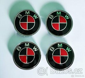 BMW středové pokličky červenočerné 68mm