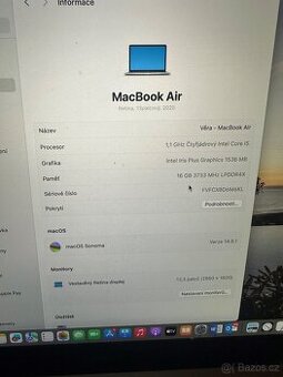 MacBook 13,3 stříbrný 16GB