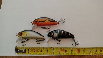 Sada 3ks woblerů – 4,5 cm – pro dravé ryby.