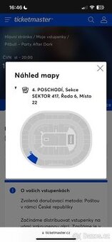 Pitbull lístek Praha - collectors ticket