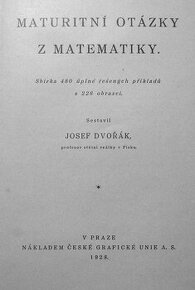 RARITAMaturitní otázky z matematiky – Sbírka 480 úplně řeše