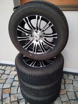 ALU 4x100 r15x6,5j ET 35, 195/65/15 letní