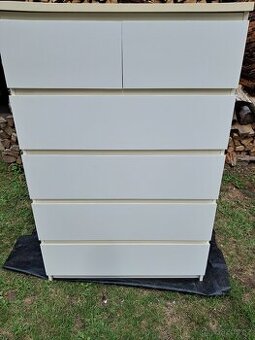 Ikea komoda Malm bílá 6 zásuvek - 1