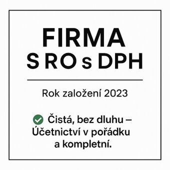 Prodávám firmu s.r.o s DPH - 2023