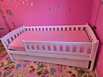 Dětská postel se šuplíky 90x200 GERTA - bílá