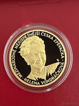 Zlato / zlatá mince,medaile číslovaná Helena Vondráčková