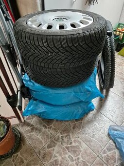 Plechová kola s pneu,5x112,ET48,Continental,205/55,R16