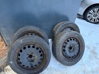 Plechové disky 16” 5x100 + zimni pneu