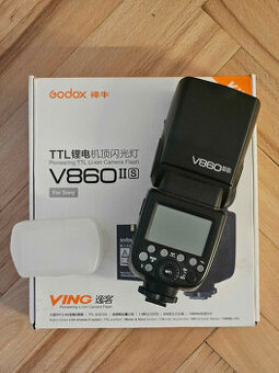 Fotografický blesk Godox V860 II pro Sony včetně difuzeru