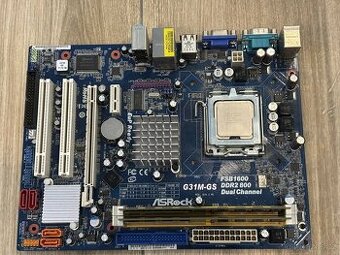 Funkční základní deska G31M-GS + CPU Intel E5700 + 4GB