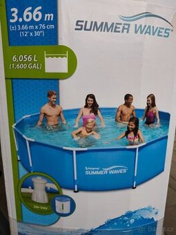 Prodám bazén 3.66mx76 cm s plachtou